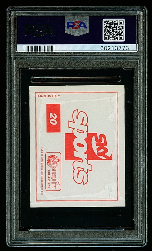 1996 DAVID BECKHAM (ROOKIE) Merlin Sky Sport Foil Sticker #20 PSA 9 Tough Card! view 2