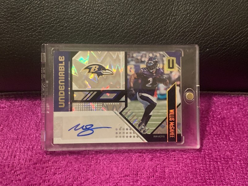 2018 PANINI UNPARALLELED FOOTBALL UNDENIABLE WILLIS MCGAHEE AUTO BURST SP# 1/1