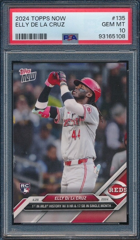 2024 Topps Now #135 Elly De La Cruz PSA 10 Rookie RC Cincinnati Reds
