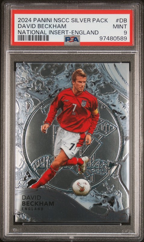 PSA 9 David Beckham England 72/99 #DB 2024 Panini National NSCC Silver 97480589