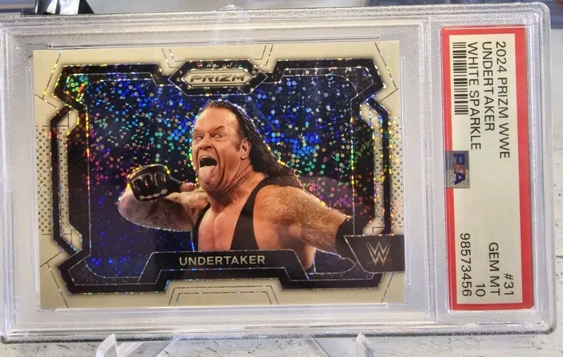 2024 Panini Prizm WWE - White Sparkle Prizm #31 Undertaker PSA 10 POP 1
