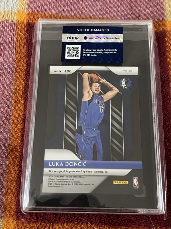 2018-19 Prizm Luka Doncic Silver Prizm Rookie Signatures Auto RS-LDC SGC 9 10 LA view 2