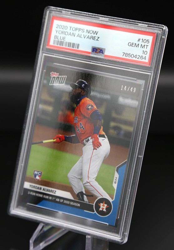 2020 Topps Now YORDAN ALVAREZ #105 Blue /49 Rookie RC Astros PSA 10 Gem 💎 ⚾️ view 2
