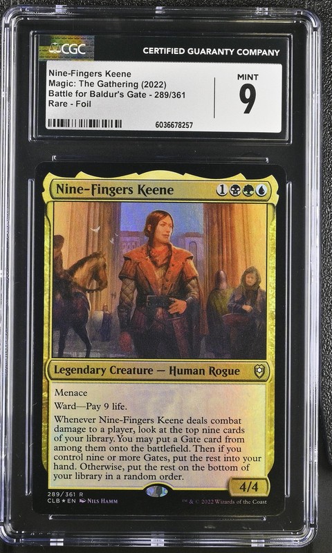 NINE-FINGERS KEENE Commander Legends Baldur's Gate Foil CGC 9 MTG