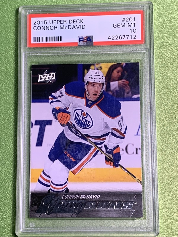 2015  Upper Deck PSA 10 Connor McDavid Young Guns #201 RC S