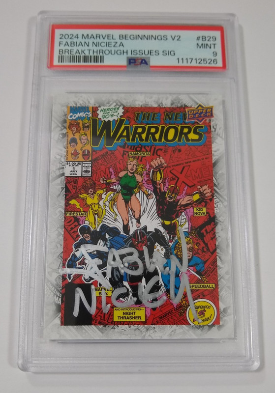 PSA 9 MINT 2024 Upper Deck Marvel Beginnings Vol 2 Ser 2 On Card Auto B-29 NM