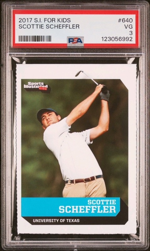 Sports Illustrated Kids GOLF 2017 Scottie Scheffler PSA Masters PGA PGA Tour RC