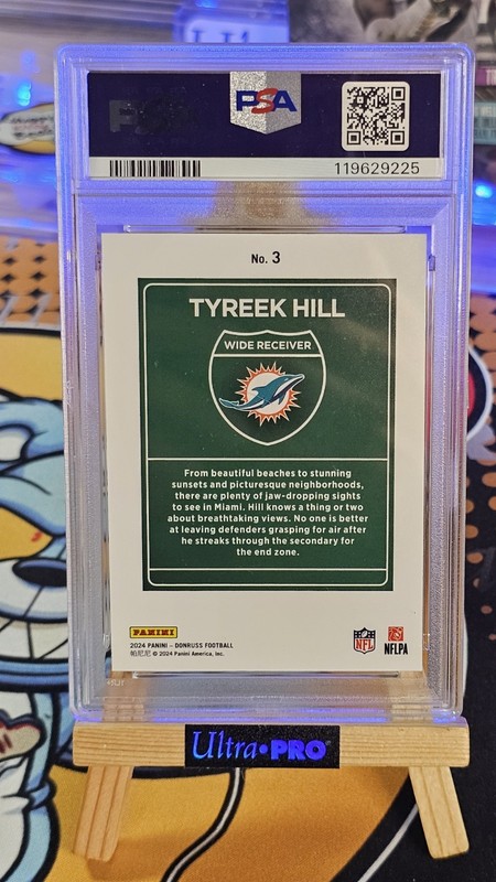 Tyreek Hill 2024 PANINI DONRUSS DOWNTOWN PSA 10 #3 Dolphins 🔥🔥🔥 view 2