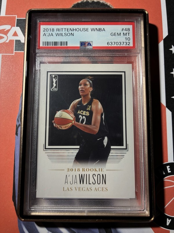 A’ja Wilson 2018 Rittenhouse WNBA Las Vegas Aces RC PSA 10