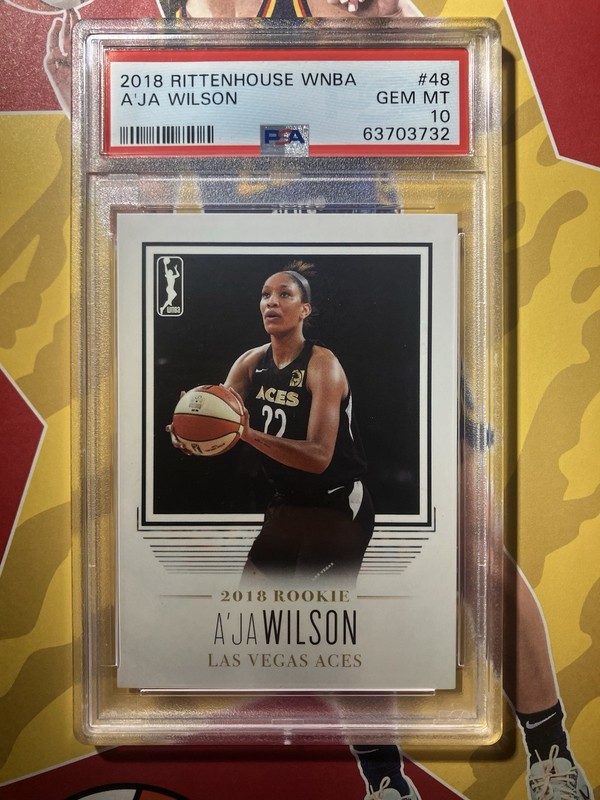 A’ja Wilson 2018 Rittenhouse WNBA Las Vegas Aces RC PSA 10 view 2