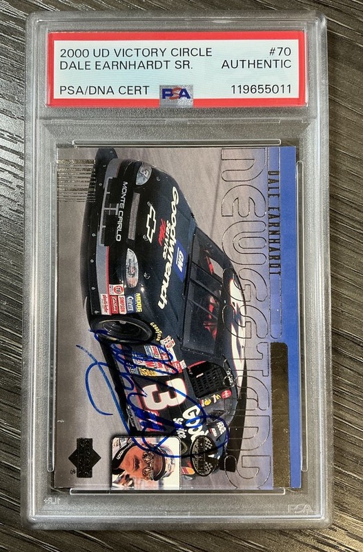 Dale Earnhardt Upper Deck Victory Circle #70 Autographed Signed PSA Auth