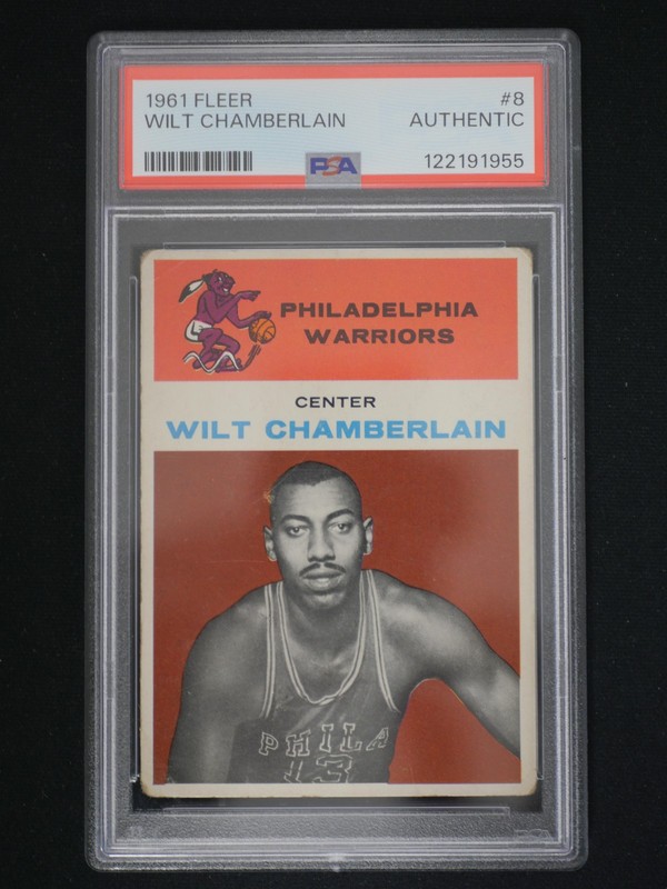 1961-62 Fleer #8 Wilt Chamberlain PSA Authentic