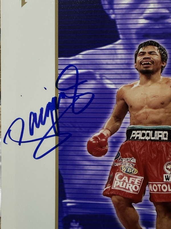MANNY PACQUIAO SIGNED AUTO 8x10 BOXING PHOTO “PACMAN” Fan Art PSA 233 view 2