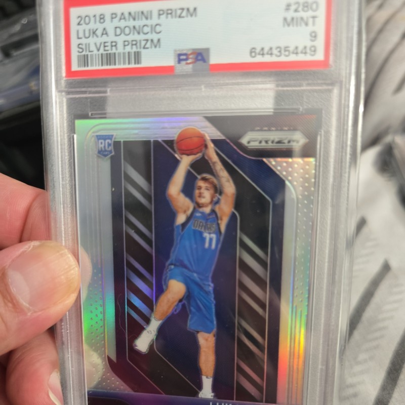 LUKA DONCIC 2018/19 PANINI PRIZM #280 RC ROOKIE SILVER PRIZMS SP PSA 9 MINT