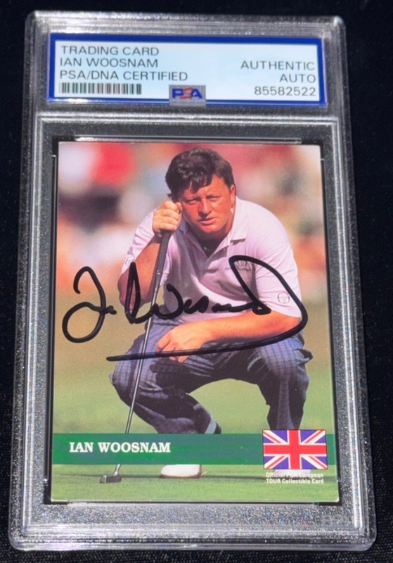 Signed Ian Woosnam 1992 Pro Set Golf #e4 Rookie Card Masters & HOF RC Auto PSA