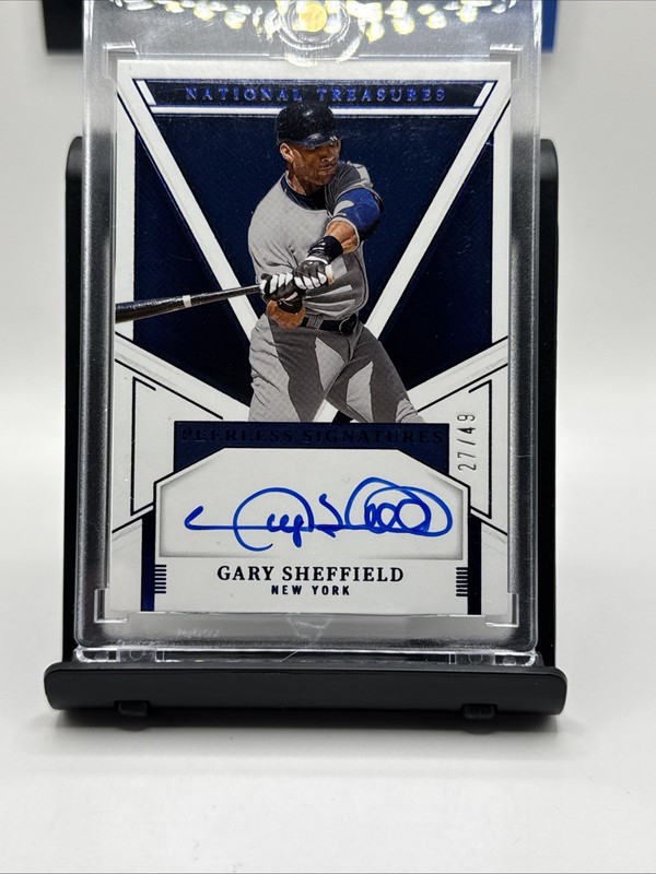 2025 Panini National Treasures Baseball Gary Sheffield AUTO /49 Yankees On Card