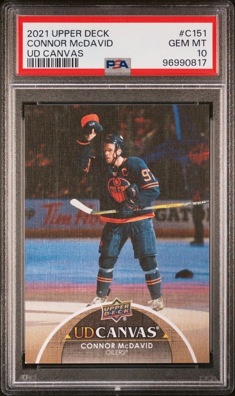 2021-22 Upper Deck Series 2 UD Canvas Connor McDavid #C151 PSA 10