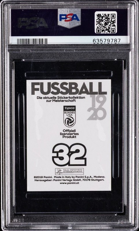 2019 PANINI FUSSBALL BUNDESLIGA ROOKIE CARD #32 ERLING HAALAND PSA 8 view 2