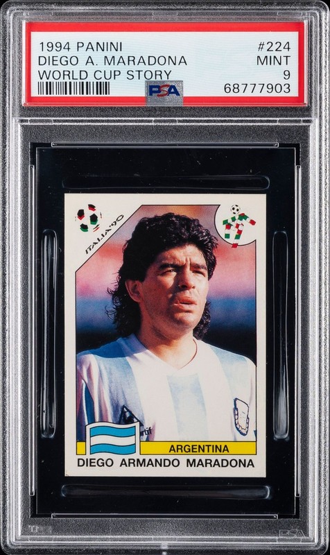 1994 PANINI WORLD CUP STORY #224 DIEGO ARMANDO MARADONA psa 9