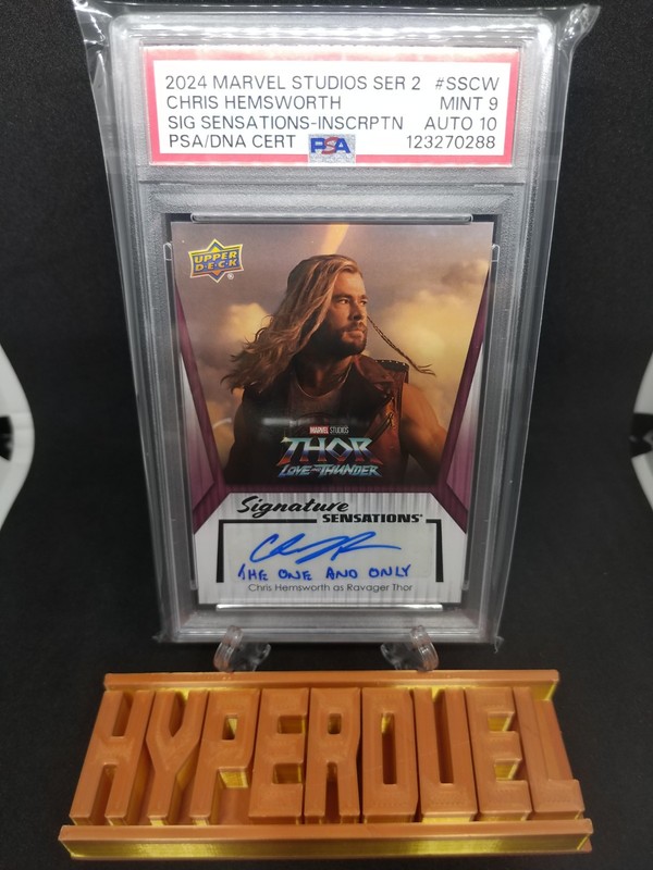2024 Upper Deck Marvel Studios THOR Chris Hemsworth Auto Inscription PSA Graded