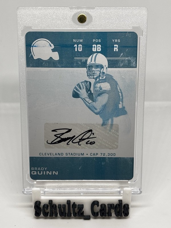 2007 Playoff Contenders ONE OF ONE AUTO 1/1 Brady Quinn Rookie Ticket RC #115