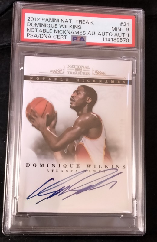 2012-13 Panini National Treasures Notable Nicknames / 49 D. Wilkins Auto PSA