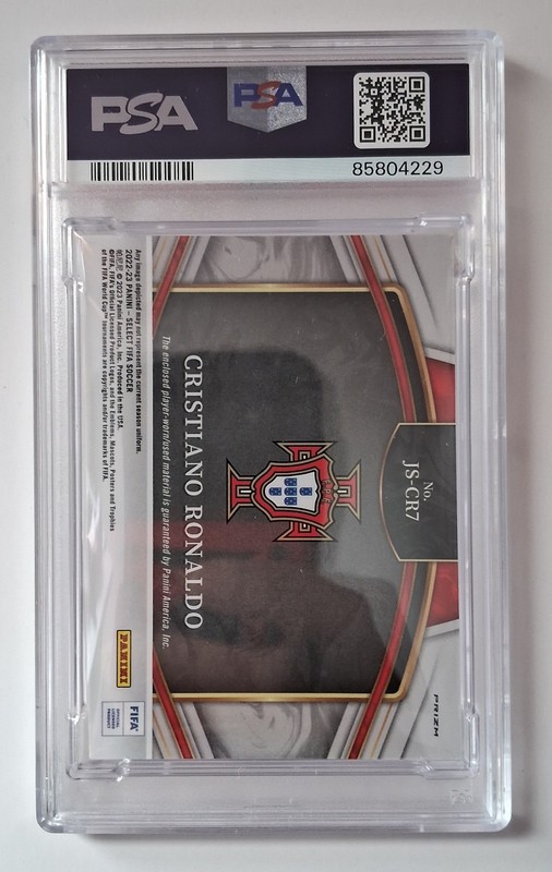 2022-23 Cristiano Ronaldo Jumbo Swatch PSA 9 -Low Pop view 2