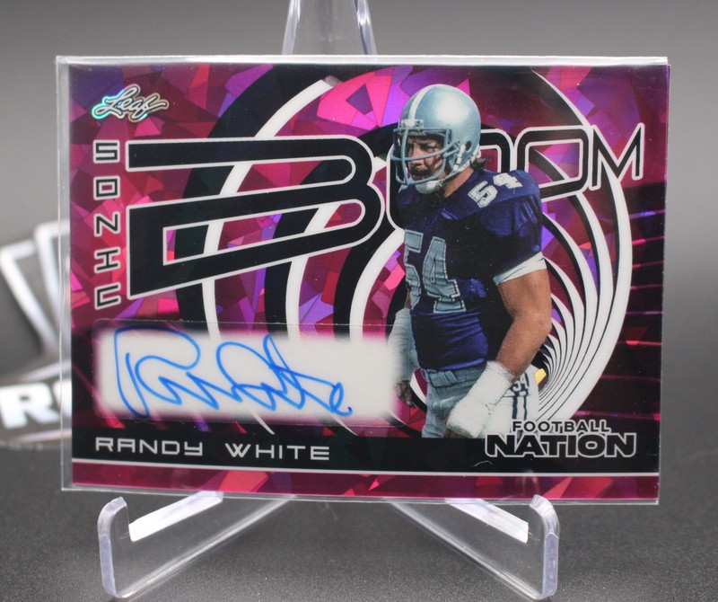 Randy White 1/1 Auto Leaf Football Nation Sonic Boom On Card Cowboys HOF