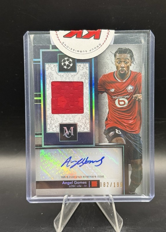2024 Topps Museum Colllection UEFA Angel Gomes Match Worn Patch Auto /99