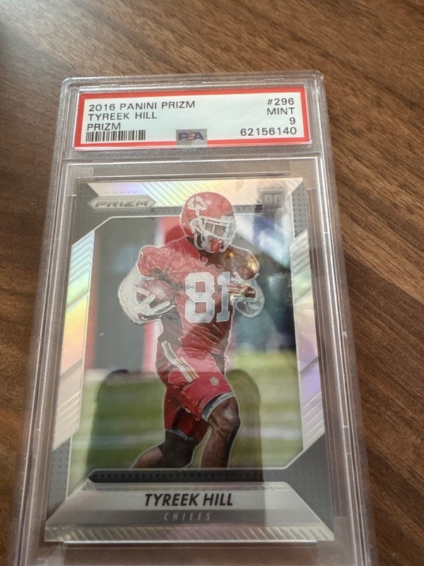 2016 Panini Prizm - Rookie Tyreek Hill #296 Silver Prizm (RC) PSA 9