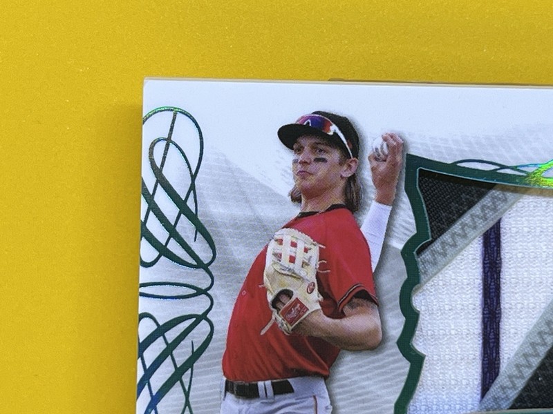 2021 Leaf Trinity ZAC VEEN Prospect PLATINUM Patch AUTO /99 Rockies Sick Patch view 2