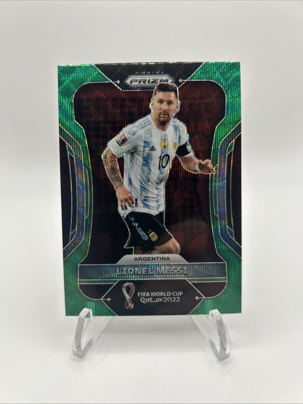 2022 Panini Prizm World Cup Qatar - Lionel Messi #7 Green Wave Prizm