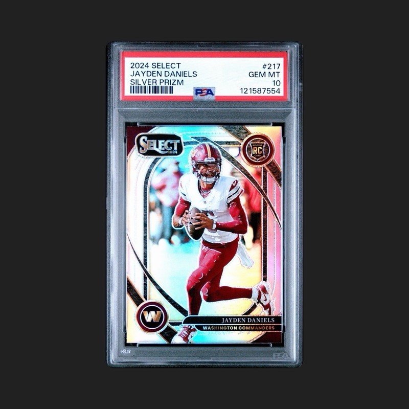 2024 PANINI SELECT SILVER PRIZM CLUB LEVEL #217 JAYDEN DANIELS PSA 10 🔥