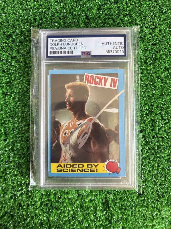 1985 Topps Rocky IV Ivan Drago PSA DNA Authentic Auto Dolph Lundgren
