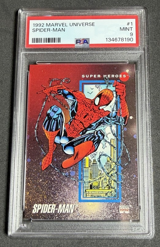 1992 Impel Marvel Universe Spider-Man #1 PSA 9 MINT MCU