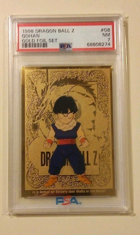 1998 Dragon Ball Z #G8 Gohan Gold Foil Set PSA 7