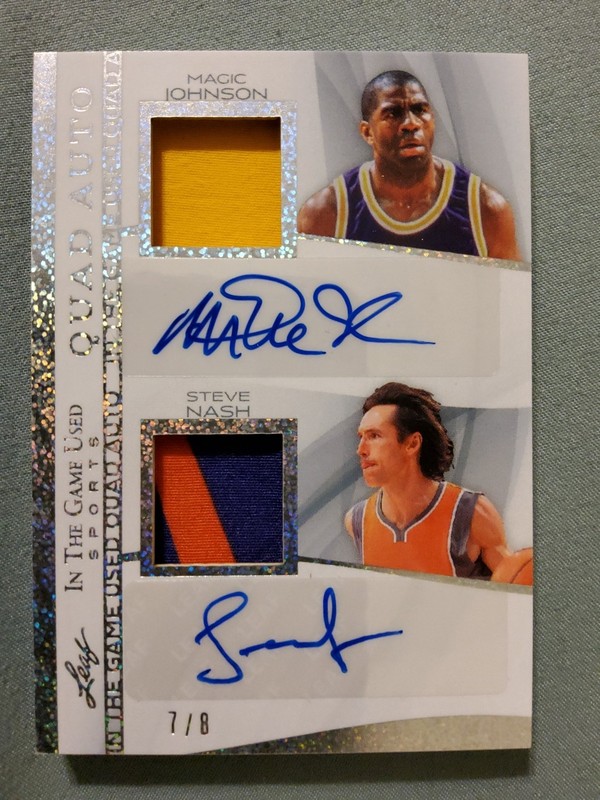 2025 LEAF IN THE GAME USED MAGIC NASH IVERSON PAYTON 7/8 AUTO AUTOGRAPH PATCH