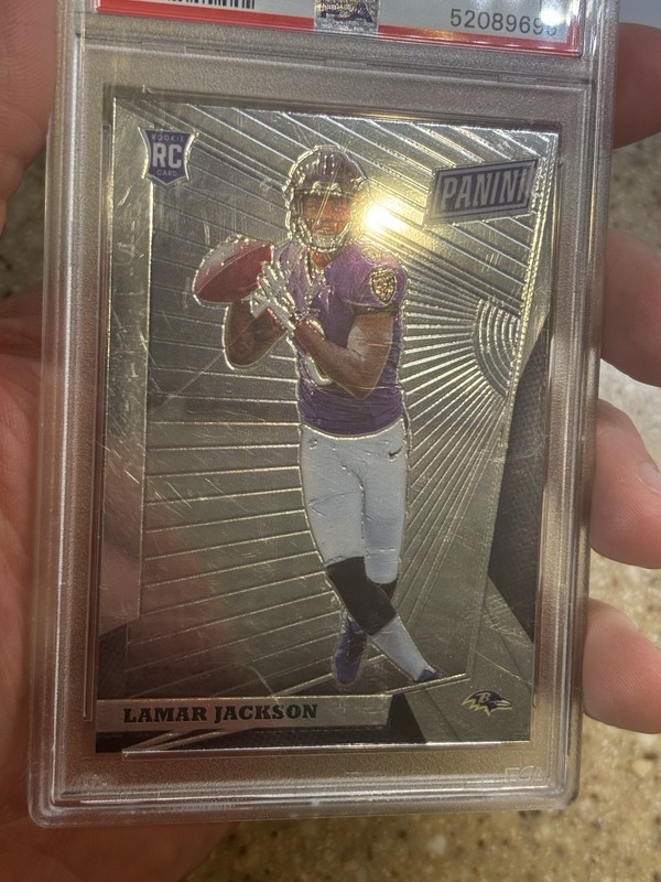2018 PANINI NATIONAL VIP #16 LAMAR JACKSON ROOKIE RC PSA 10 view 2