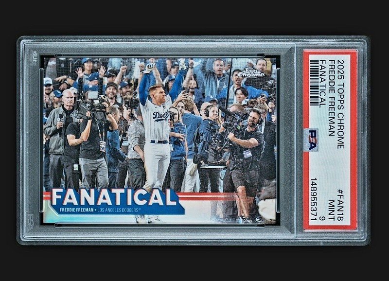 PSA 9: 2025 Topps Chrome - Fanatical Freddie Freeman #FAN-18 Dodgers
