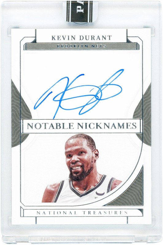 Kevin Durant Nets Signed 2022 Panini National Treasures Notable #NN-KVD 1/1 Card