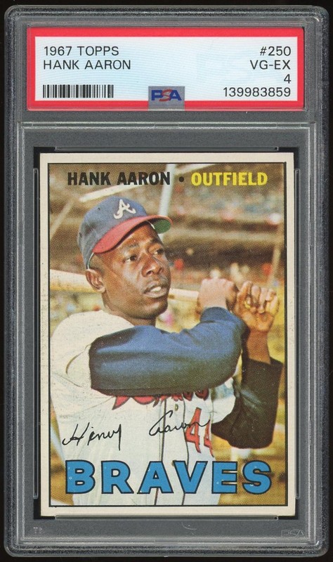 1967 Topps #250 Hank Aaron PSA 4 *3859