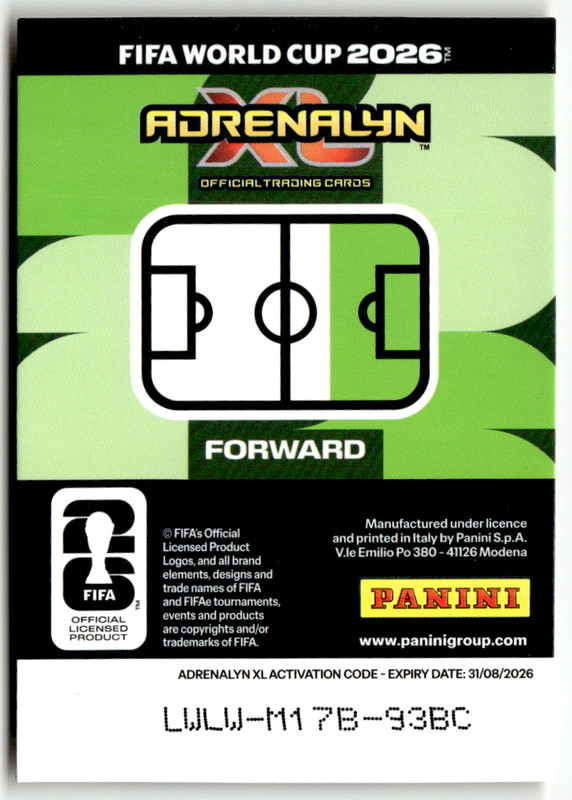 Panini FIFA World Cup Adrenalyn 2026 Lionel Messi Premium Limited Edition Gold view 2