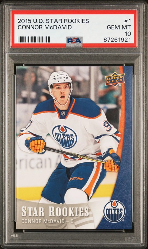 2015 Upper Deck Star Rookies Connor McDavid #1 PSA 10 Oilers Rookie Card RC
