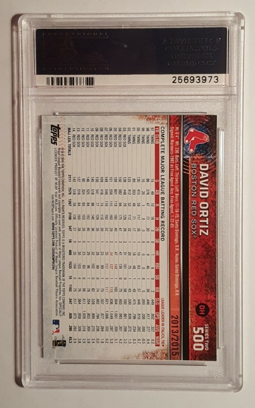 2015 Topps Gold #500 David Ortiz HOF PSA 10 GEM MINT Red Sox Rare POP 5, 9 Total view 2