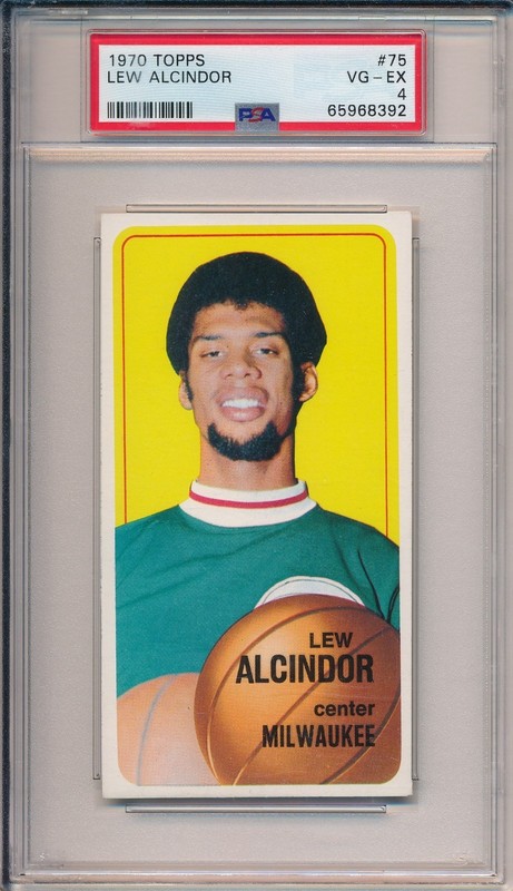 1970 TOPPS #75 LEW ALCINDOR - PSA 4 VG-EX (SVSC) NEWLY GRADED! CENTERED!