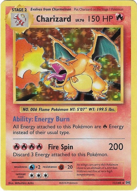 2016 Pokemon XY Evolutions Charizard 11/108 HOLO Raw NM/MT PSA 9 Ready to grade!