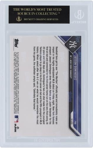 Jasson Dominguez Yankees 2023 Topps HR in Debut Black Label BGS 10 Rookie Card view 2