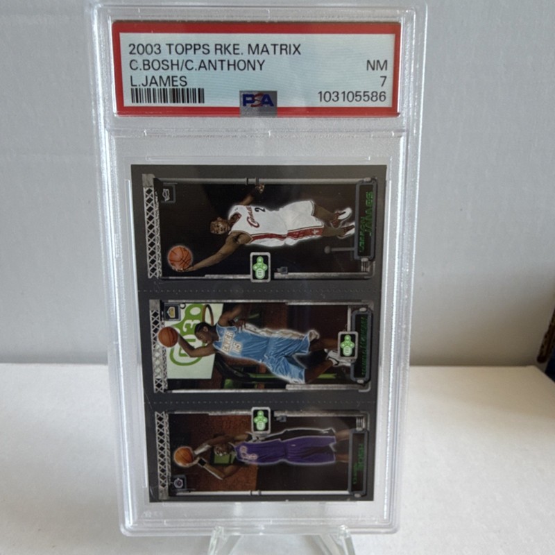 Topps 2003-04 Rookie Matrix LeBron James Carmelo Anthony Bosh #111 PSA 7