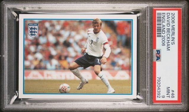 2006 Merlin's England 2006 46 David Beckham PSA 9 Mint Soccer Card LOW POP