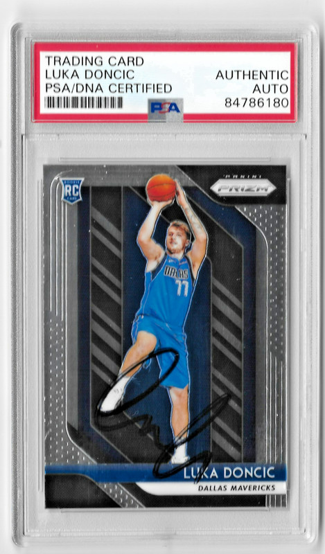 2018 Luka Doncic Rookie RC Panini Silver Prizm Auto Los Angeles Lakers PSA/DNA